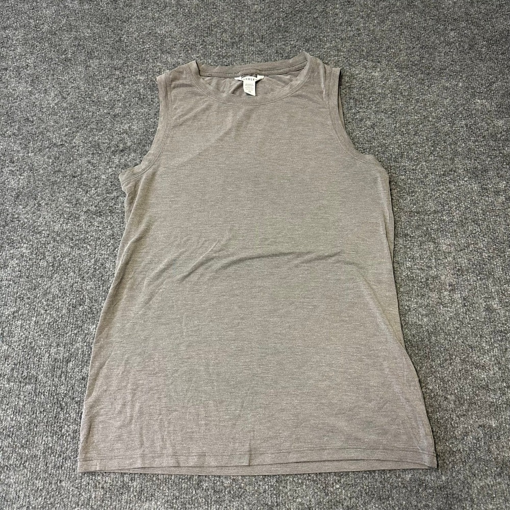 Athleta Tank Top Womens Size XS Taupe Gray Crew Neck Sleeveless Activewear Yoga
